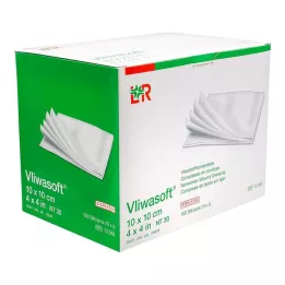 VLIWASOFT Kompresy włókninowe 10x10 cm sterylne 4l, 150 szt