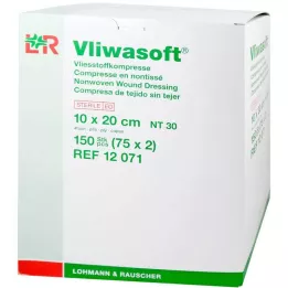 VLIWASOFT Kompresy włókninowe 10x20 cm sterylne 4l, 150 szt