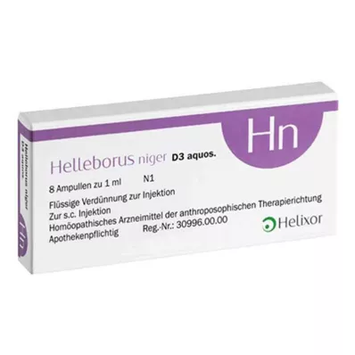 HELLEBORUS NIGER D 3 aquos.ampoules, 8 szt