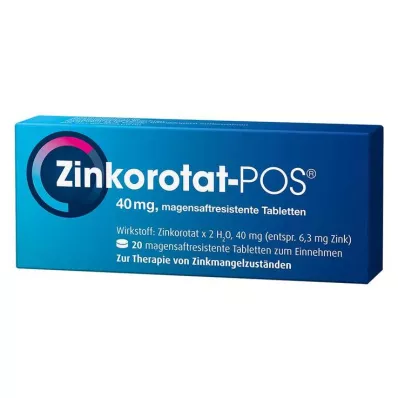 ZINKOROTAT POS tabletki powlekane dojelitowo, 20 szt ZINKOROTAT POS tabletki powlekane dojelitowo, 20 szt