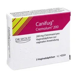CANIFUG Cremolum 200 czopki dopochwowe, 3 szt