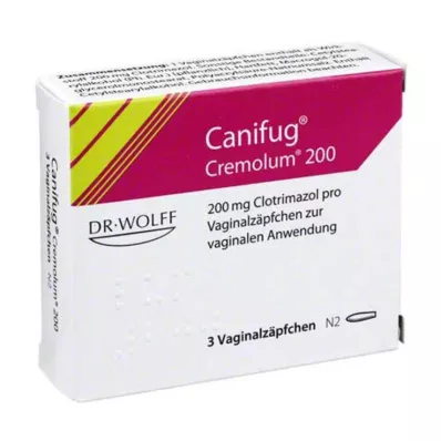 Canifug Cremolum 200 czopków dopochwowych, 3 szt
