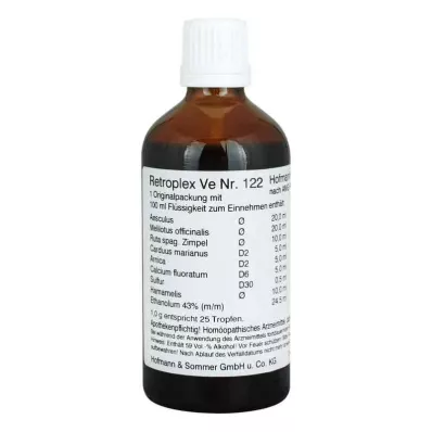 RETROPLEX VE Krople nr 122, 100 ml RETROPLEX VE Krople nr 122, 100 ml