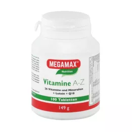 MEGAMAX Witaminy A-Z+Q10+Luteina w tabletkach, 100 szt