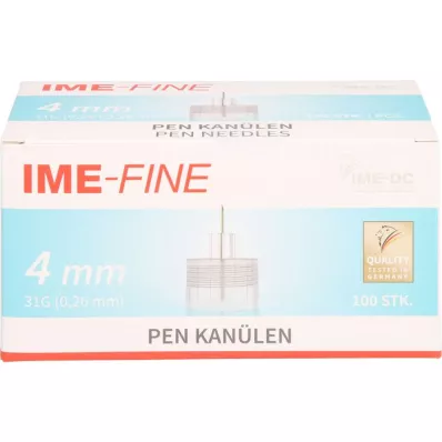 IME-cienka uniwersalna kaniula do penów 31 G 4 mm, 100 szt