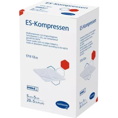 ES-KOMPRESSEN sterylne opakowanie zbiorcze 5x5 cm 12x, 20X5 szt