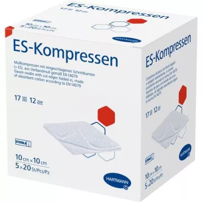 ES-KOMPRESSEN sterylne opakowanie zbiorcze 10x10 cm 12x, 5X20 szt