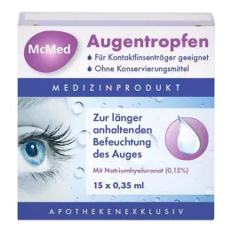 MCMED Pipety jednodawkowe do kropli do oczu, 15X0,35 ml