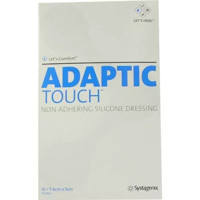 ADAPTIC Nieprzylepny opatrunek silikonowy Touch 5x7,6 cm, 10 szt ADAPTIC Nieprzylepny opatrunek silikonowy Touch 5x7,6 cm, 10 szt
