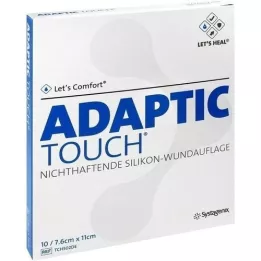 ADAPTIC Nieprzylepny opatrunek silikonowy Touch 7,6x11 cm, 10 szt