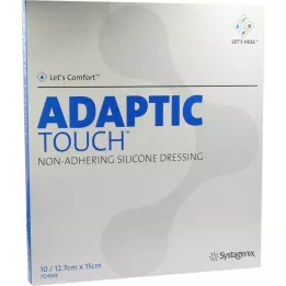 ADAPTIC Nieprzylepny silikonowy opatrunek na ranę Touch 12,7x15 cm, 10 szt