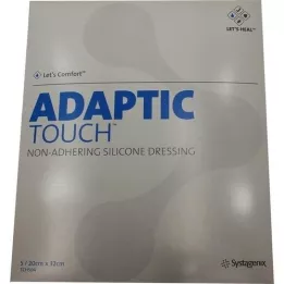 ADAPTIC Nieprzylepny silikonowy opatrunek na ranę Touch 20x32 cm, 5 szt