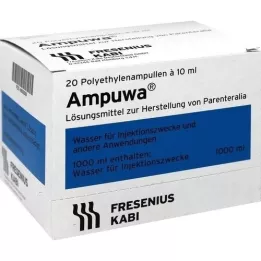 AMPUWA Plastikowe ampułki do wstrzykiwań/infuzji, 20 x 10 ml