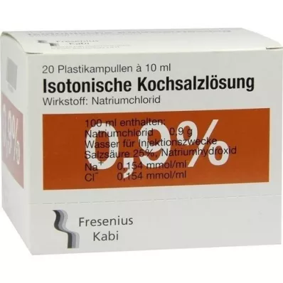 KOCHSALZLÖSUNG 0,9% roztwór do wstrzykiwań Pl.Fresenius, 20 x 10 ml