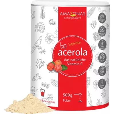 ACEROLA 100% organiczna czysta naturalna witamina C w proszku, 500 g