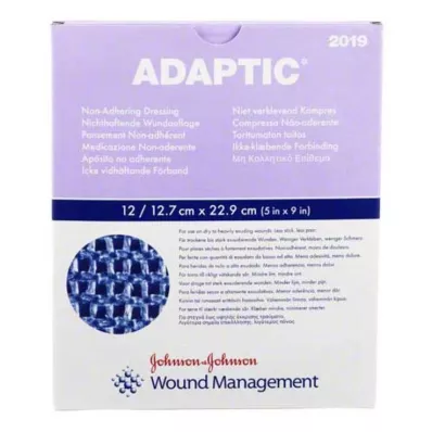ADAPTIC 12,7x22,9 cm wilgotny opatrunek na ranę, 12 szt