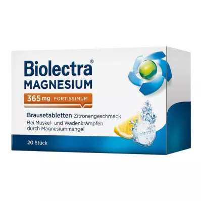 Biolectra® MAGNESIUM 365 mg fortissimum tabletki musujące o smaku cytrynowym, 20 szt Biolectra® MAGNESIUM 365 mg fortissimum tabletki musujące o smaku cytrynowym, 20 szt