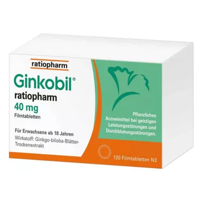 GINKOBIL-ratiopharm 40 mg tabletki powlekane, 120 szt GINKOBIL-ratiopharm 40 mg tabletki powlekane, 120 szt