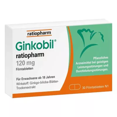 GINKOBIL-ratiopharm 120 mg tabletki powlekane, 30 szt GINKOBIL-ratiopharm 120 mg tabletki powlekane, 30 szt