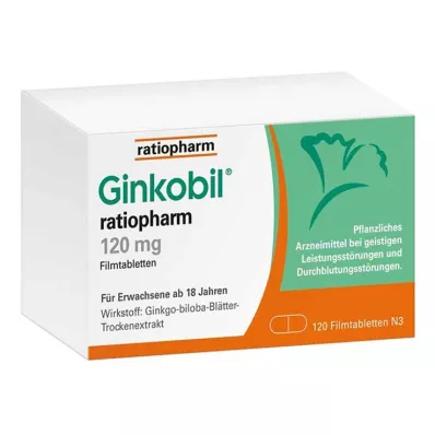 GINKOBIL-ratiopharm 120 mg tabletki powlekane, 120 szt GINKOBIL-ratiopharm 120 mg tabletki powlekane, 120 szt
