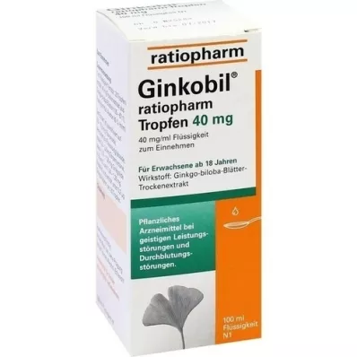 GINKOBIL-ratiopharm krople 40 mg, 100 ml