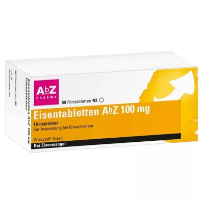 EISENTABLETTEN AbZ 100 mg tabletki powlekane, 50 szt