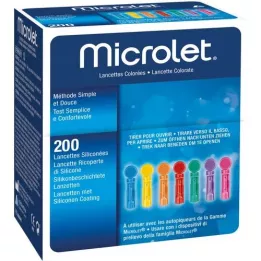 MICROLET Kolorowe lancety, 200 szt