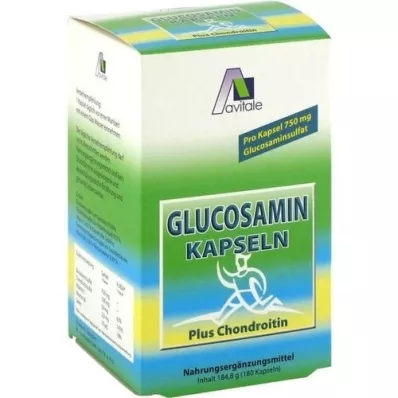 GLUCOSAMIN 750 mg+chondroityna 100 mg w kapsułkach, 180 szt