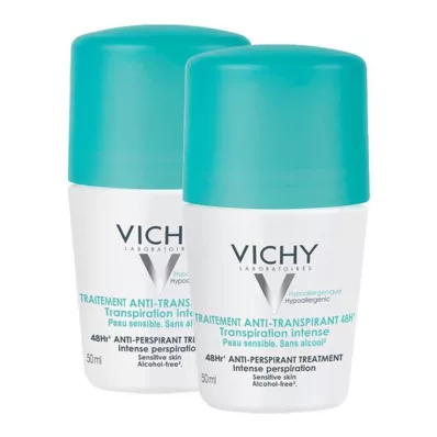 Vichy Dezodorant Antyperspirant w kulce 48h, 2x50 ml Vichy Dezodorant Antyperspirant w kulce 48h, 2x50 ml