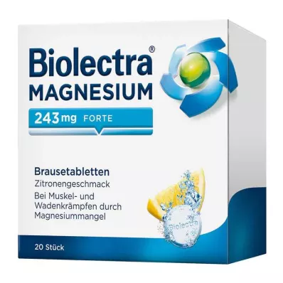 Biolectra® MAGNESIUM 243 mg forte tabletki musujące o smaku cytrynowym, 20 szt Biolectra® MAGNESIUM 243 mg forte tabletki musujące o smaku cytrynowym, 20 szt