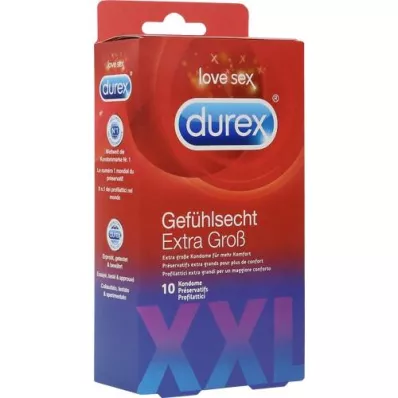 DUREX Bardzo duże prezerwatywy Sensitive, 10 szt