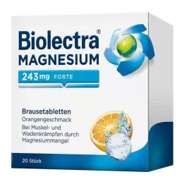 BIOLECTRA Magnez 243 mg forte Orange tabletki musujące, 20 szt