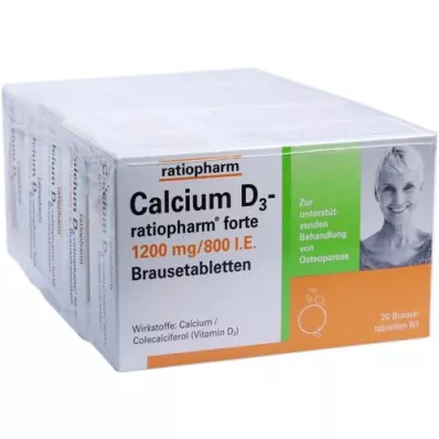 CALCIUM Tabletki musujące D3-ratiopharm forte, 100 szt