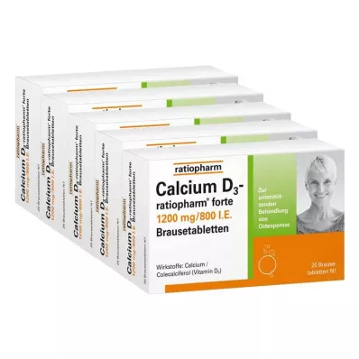 CALCIUM Tabletki musujące D3-ratiopharm forte, 100 szt