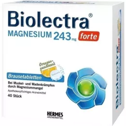 BIOLECTRA Magnez 243 mg forte Orange tabletki musujące, 40 szt