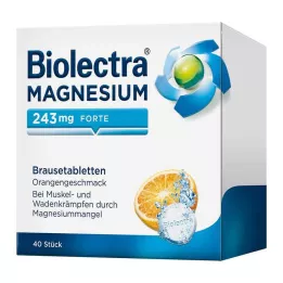 BIOLECTRA Magnez 243 mg forte Orange tabletki musujące, 40 szt