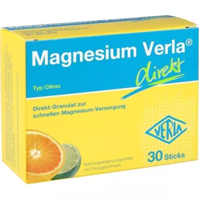 MAGNESIUM VERLA bezpośrednie granulki cytrusowe, 30 szt