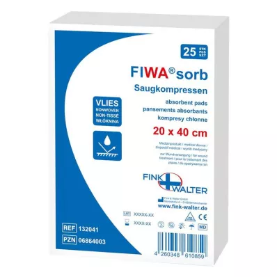 VERBANDKOMPRESSEN 20x40 cm, 25 szt VERBANDKOMPRESSEN 20x40 cm, 25 szt