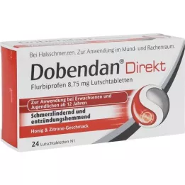 DOBENDAN Pastylki do ssania Direct Flurbiprofen 8,75 mg, 24 szt
