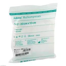 ASKINA Kompresy z gazy 10x20 cm sterylne, 5X2 szt