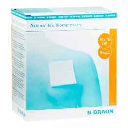 ASKINA Kompresy z gazy 10x10 cm sterylne, 25X2 szt