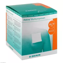 ASKINA Kompresy z gazy 10x20 cm sterylne, 25X2 szt