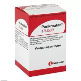 PANKREATAN 10 000 twardych kapsułek powlekanych dojelitowo, 50 szt
