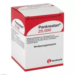 PANKREATAN 25 000 twardych kapsułek powlekanych dojelitowo, 50 szt