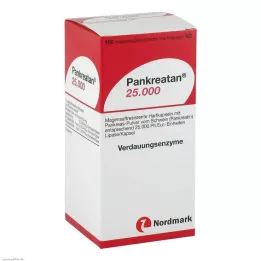 PANKREATAN 25 000 twardych kapsułek powlekanych dojelitowo, 100 szt
