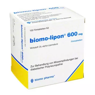 BIOMO-Lipon 600 mg tabletki powlekane, 100 szt BIOMO-Lipon 600 mg tabletki powlekane, 100 szt