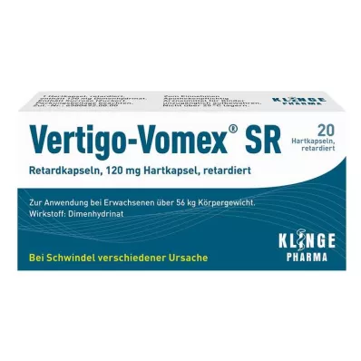 VERTIGO-VOMEX SR Kapsułki o powolnym uwalnianiu, 20 szt VERTIGO-VOMEX SR Kapsułki o powolnym uwalnianiu, 20 szt