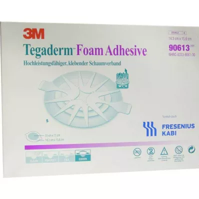 Klej piankowy Tegaderm FK 14,3x15,6cm owalny 90613, 5 szt
