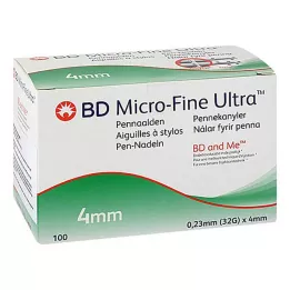 BD MICRO-FINE+ 4 igły do długopisów 0,23x4 mm, 100 szt