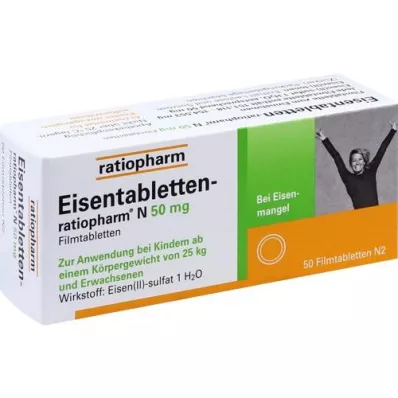 EISENTABLETTEN-ratiopharm N 50 mg tabletki powlekane, 50 szt